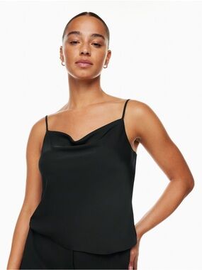 Aritzia Babaton Black Cowlneck Camisole